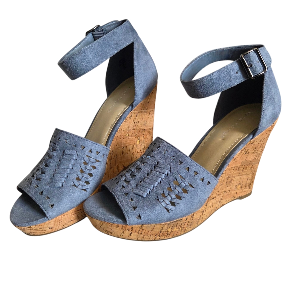 Womens Marc Fisher Batini Faux Suede Wedge Heel Sandals Size-8.5